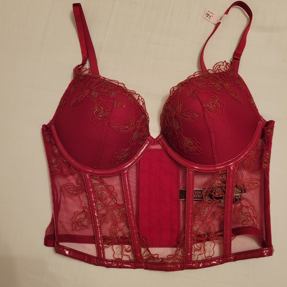 Victoria's Secret Red Lace Bustier